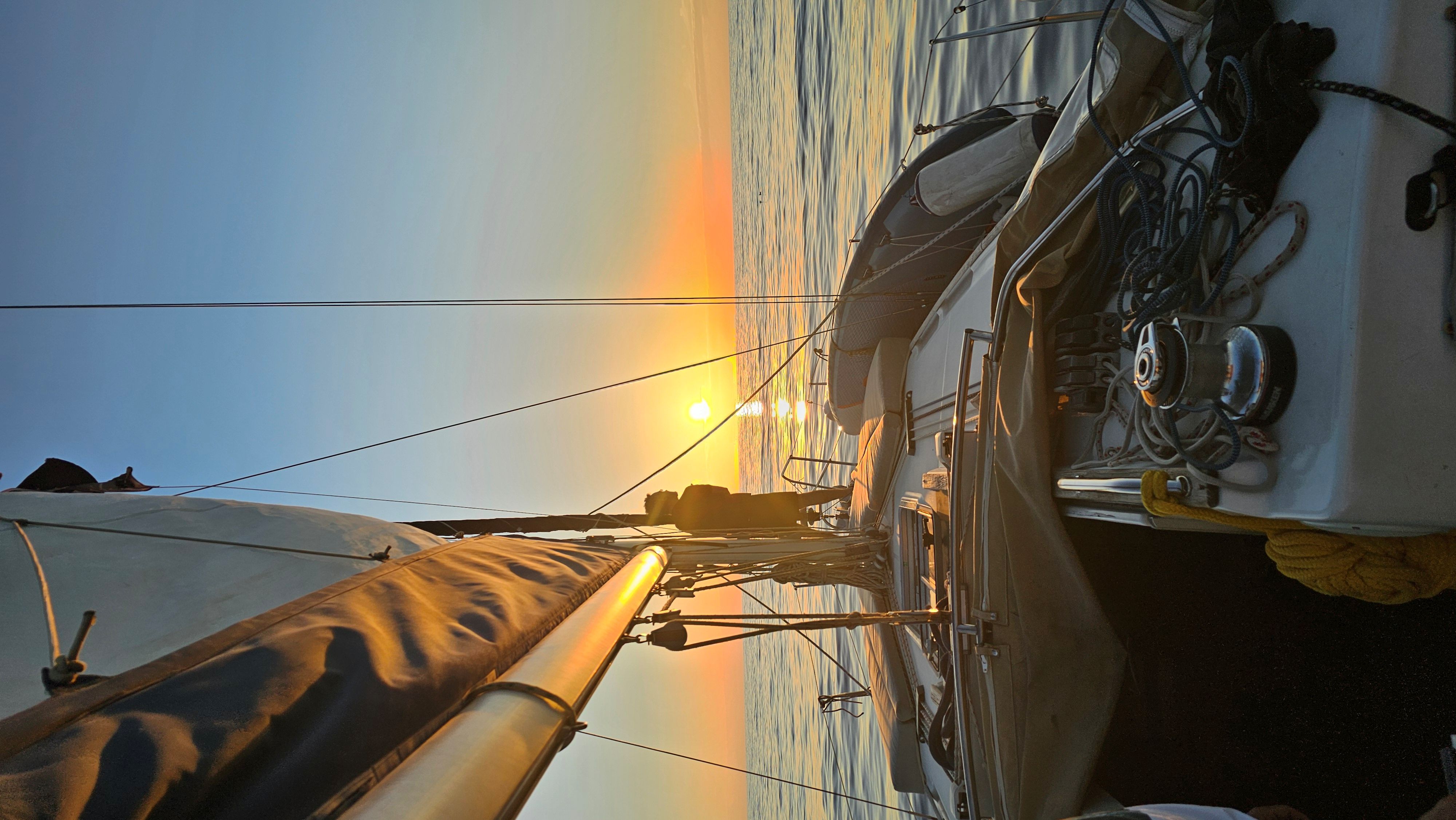 Golden sunset over the sea