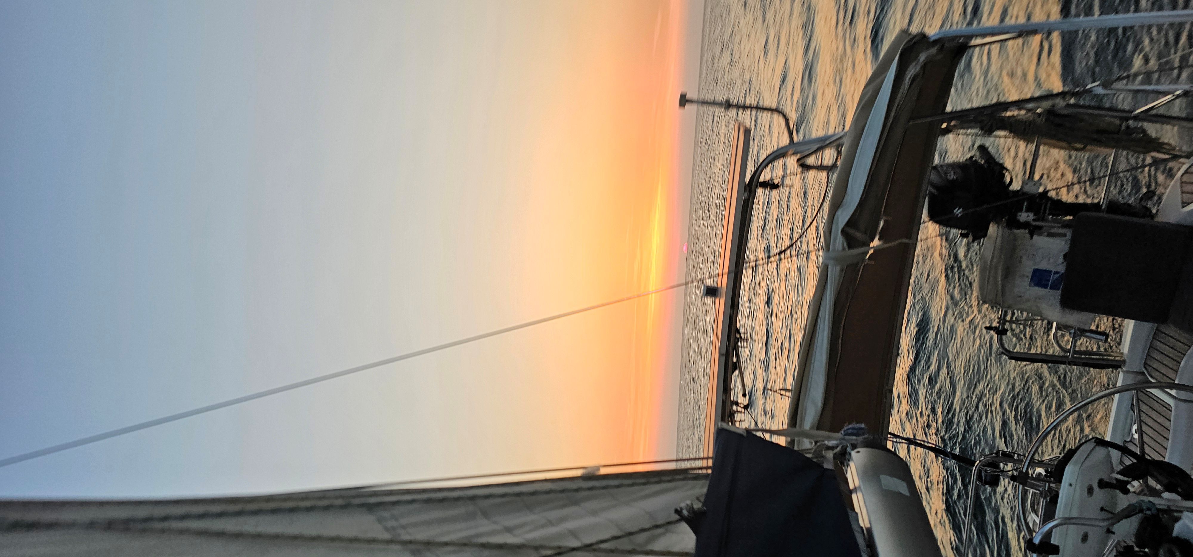 Dramatic sunset from the water